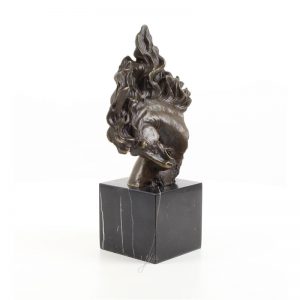 Bronzen beeld - Paardenhoofd - Bronzen Manen - 30 cm H