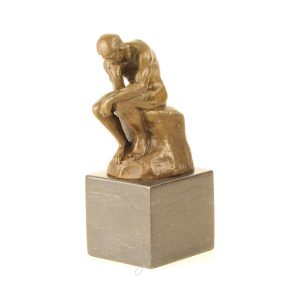 De Denker van Rodin - Bronzen beeldje