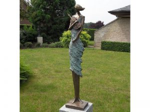 Tuinbeeld - bronzen beeld - Violist - Bronzartes - 98 cm hoog