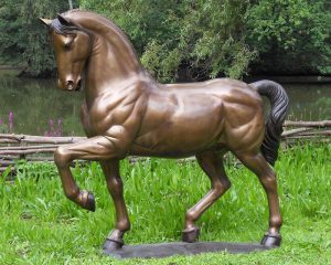 Tuinbeeld - bronzen beeld - Paard - 127 cm hoog Bronzartes