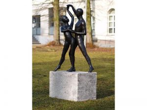 Tuinbeeld - bronzen beeld - Modern danspaar - 147 cm hoog Bronzartes