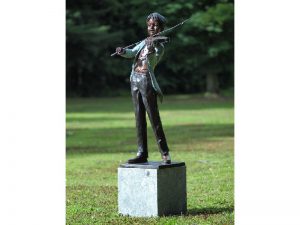 Tuinbeeld - bronzen beeld - Violist - 133 cm hoog