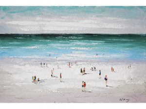 Olie op canvas - Strand - 80 cm hoog