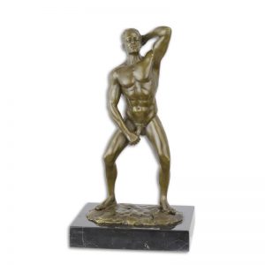 Bronzen beeld - Naakte Man - erotisch beeld
