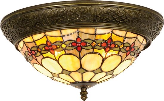 Tiffany plafondlamp plafonniere Flowerchain serie