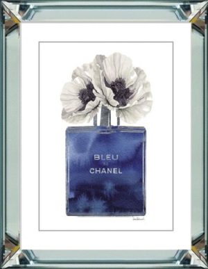 50 x 60 cm Spiegellijst met prent Chanel bloemen Ter Halle prent achter glas