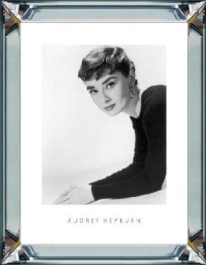 Audrey Hepburn - Spiegellijst met prent - 50 x 60 cm