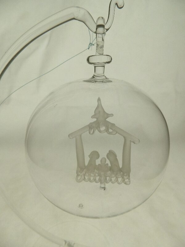 St Bestaan duizelig Glasdecoratie - hanger - 10 cm rond - glasbol - mondgeblazen - kerstbal -  kerststal - trendybywave.nl