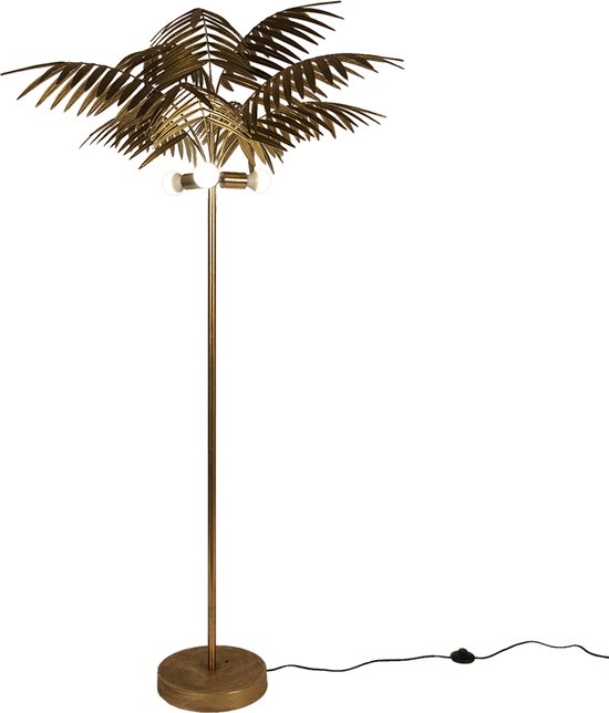 Vloerlamp Palm Ø 100x193 cm Goudkleurig ijzer Staande Lamp - Image 2