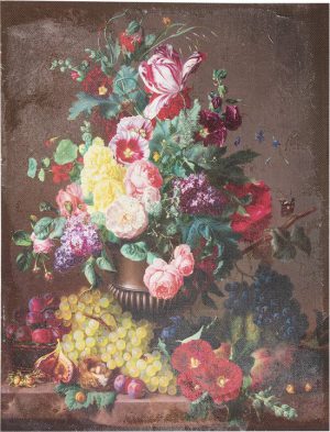 Schilderij 60x3x80 cm Meerkleurig Canvas - Rechthoek Fruit en Bloemen Muurdecoratie Wanddecoratie