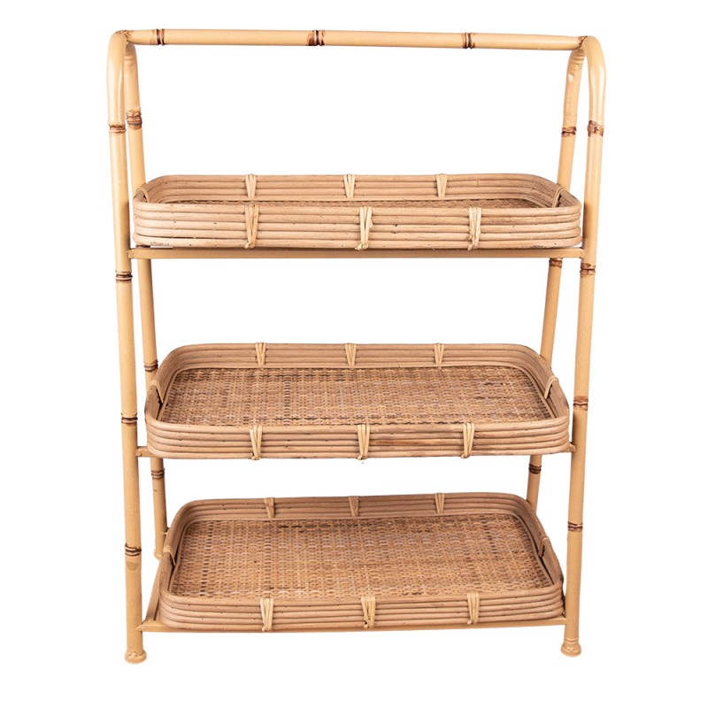 Wandrek - 50x23x70 cmBruin Rotan ijzer - Rechthoek - muurrek - - Image 2