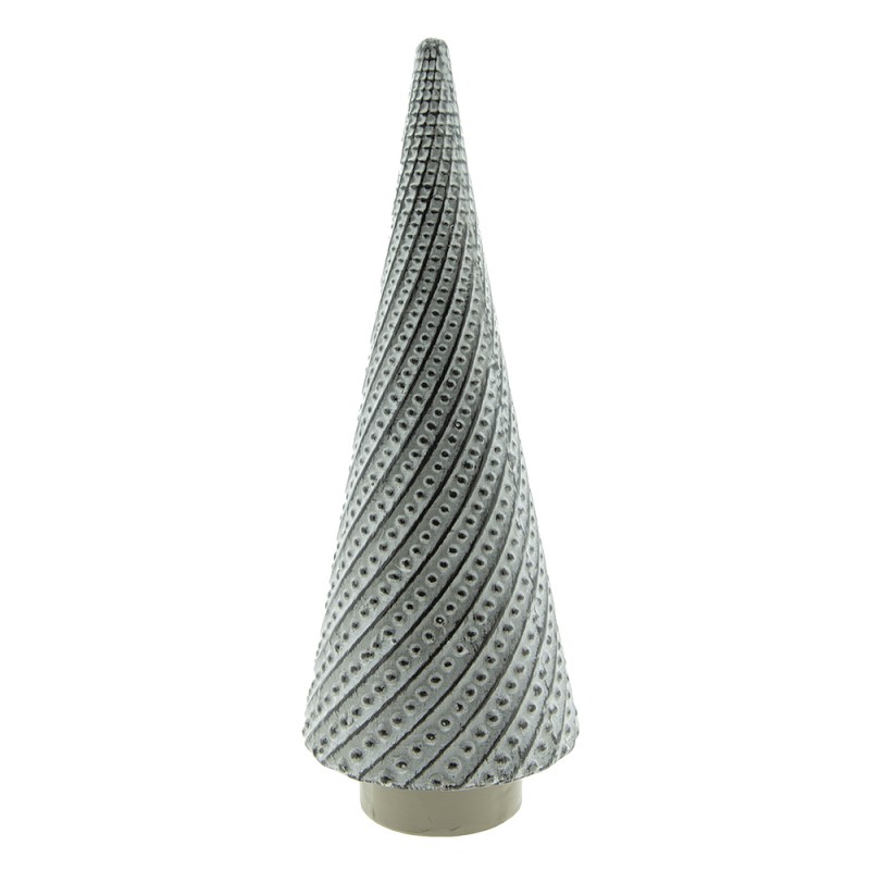 Beeld Kerstboom 33 cm Grijs Porselein - kerstdecoratie - accessoires