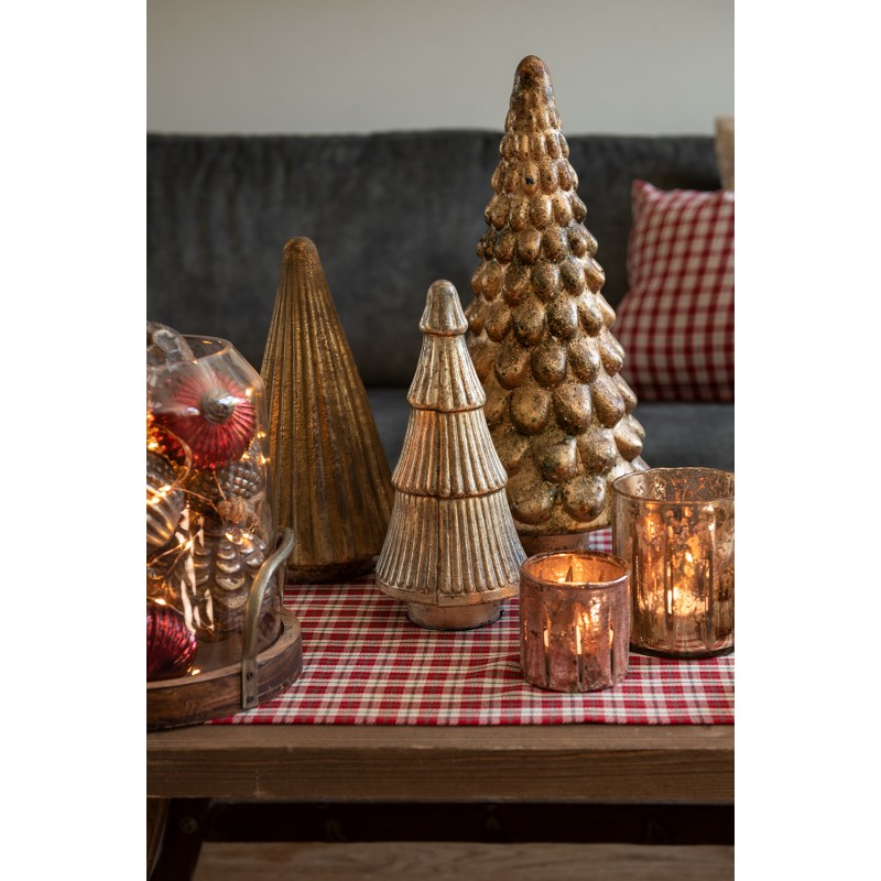 Kerstdecoratie 32 cm Goudkleurig Glas Kerstboom - Decoratief Figuur Decoratieve Accessoires - Afbeelding 3