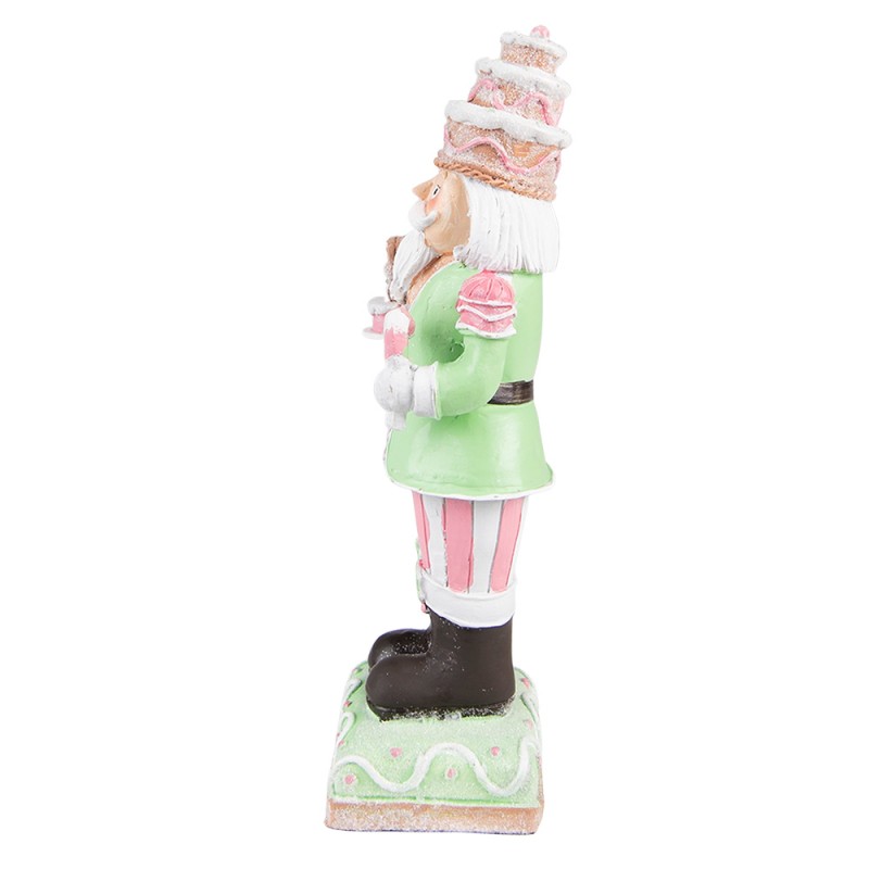 Beeld  Notenkraker 24 cm Groen Roze Kunststof - kerstdecoratie - accessoires - Image 2