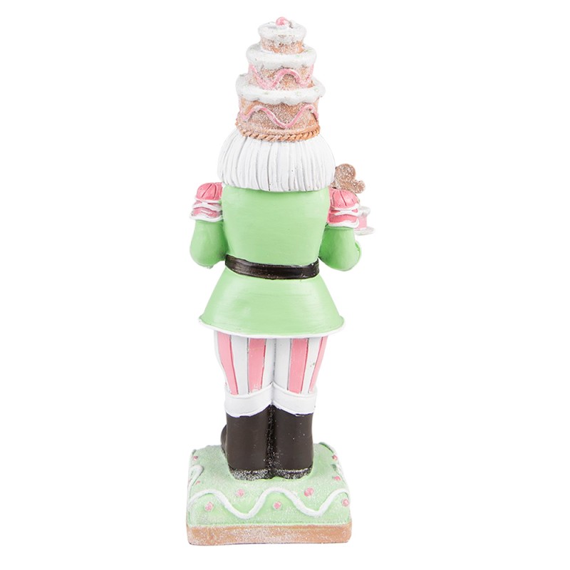 Beeld  Notenkraker 24 cm Groen Roze Kunststof - kerstdecoratie - accessoires - Image 3