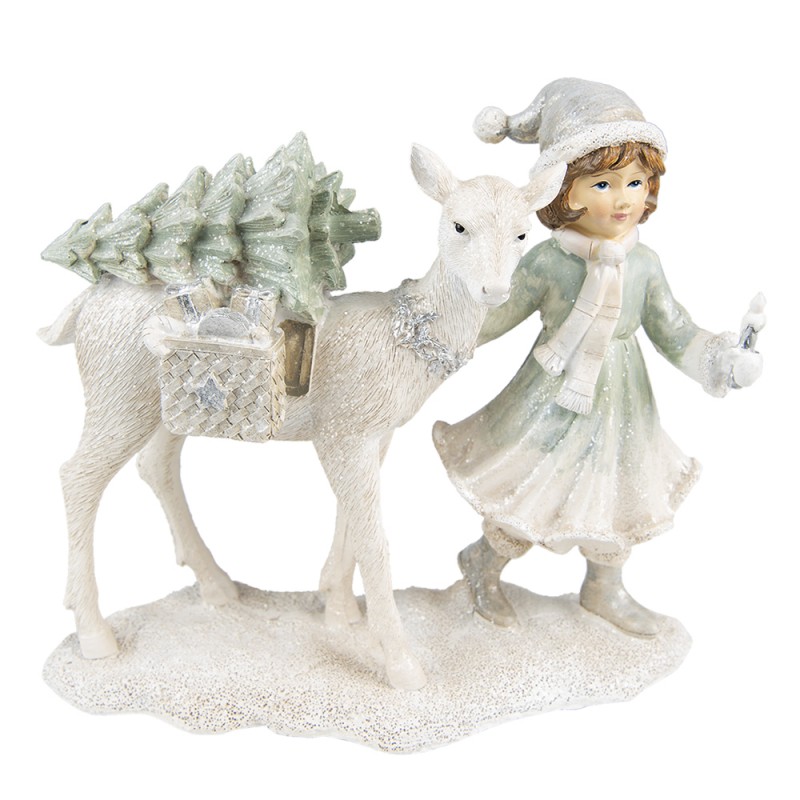 Beeld Kind 18 cm Wit Kunststof - kerstdecoratie - accessoires