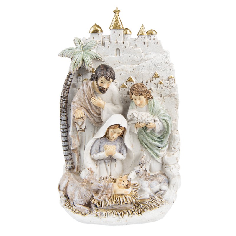 Beeld Kerstgroep 25 cm Beige Kunststof - kerstdecoratie - accessoires