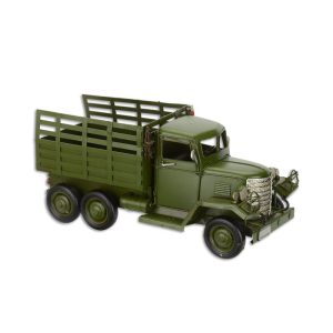 Tinnen model - Leger truck - Groene vrachtwagen - 12,2 cm H