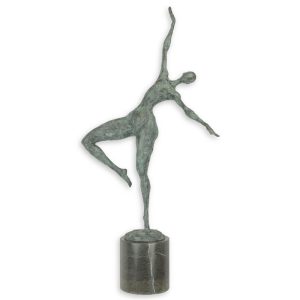 Naakte vrouw - Bronzen beeld - modernistische sculptuur - h62,5 cm