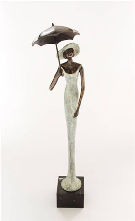 Brons beeld - Vrouwen sculptuur “La Dame”