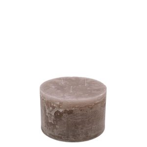 Stompkaars  stone Branded by - 15x10 cm - 3 lonten  - parafine -  set van 3