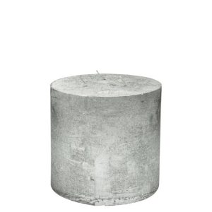 Stompkaars  zilver Branded by - 15x15 cm - parafine  - 3 lonten -  set van 3