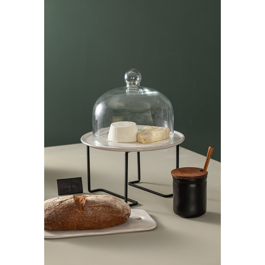 Casafina Costa nova - boutique - Etagère standaard  - metaal zwart - voor bord 20 cm