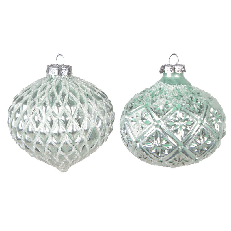 Kerstballen  Ø 10 cm Groen Glas - Kerstdecoratie - Kerstversiering