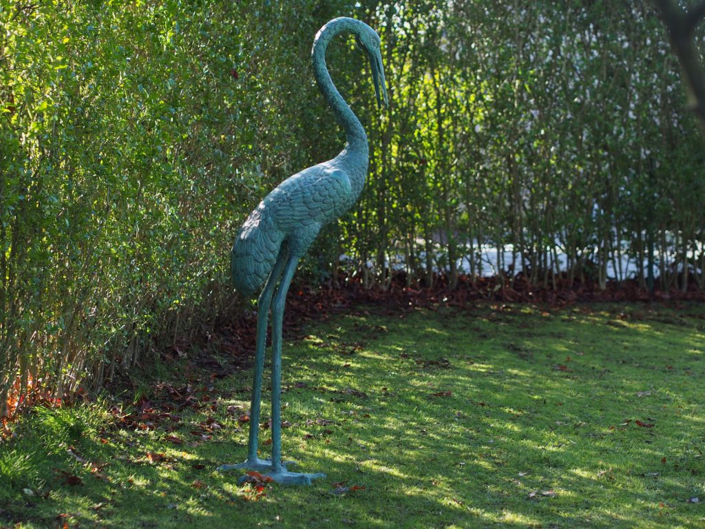 Tuinbeeld Bronzen Beeld Kraanvogel Trendybywave Nl
