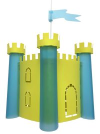 Hanglamp - kasteel - kinderkamer - turquoise kasteel