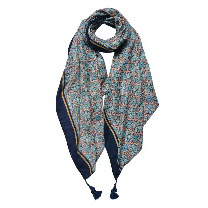 Sjaal Dames Print 90x180 cm Groen Shawl Dames