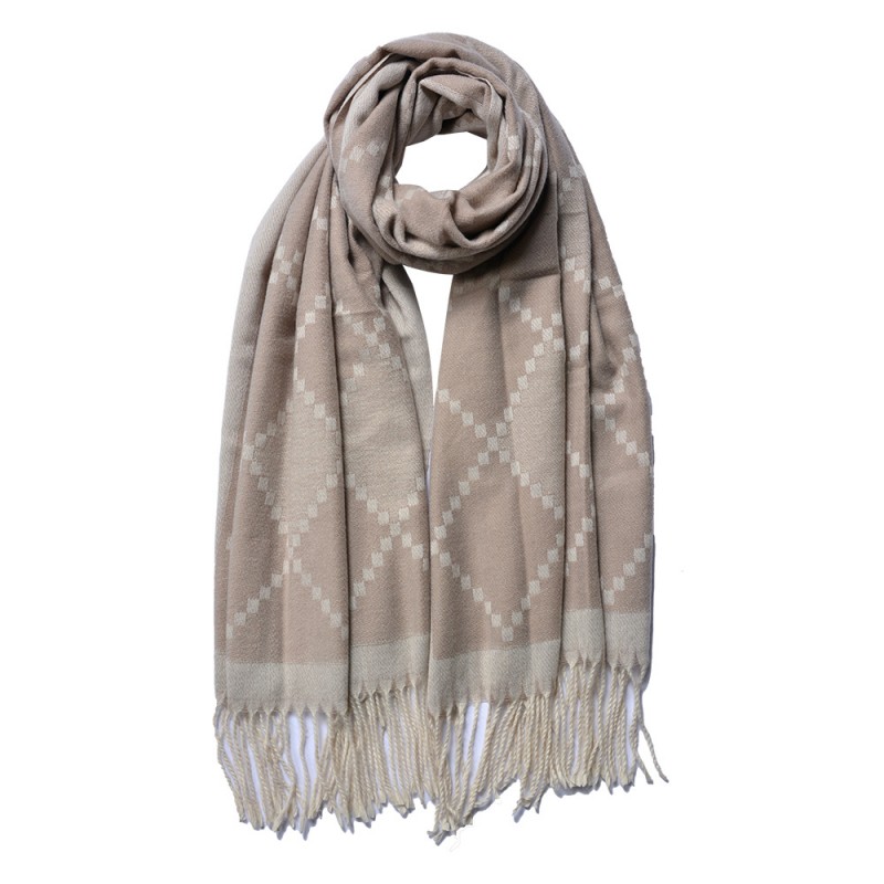 Wintersjaal Dames 68x180 cm Bruin Beige Sjaal