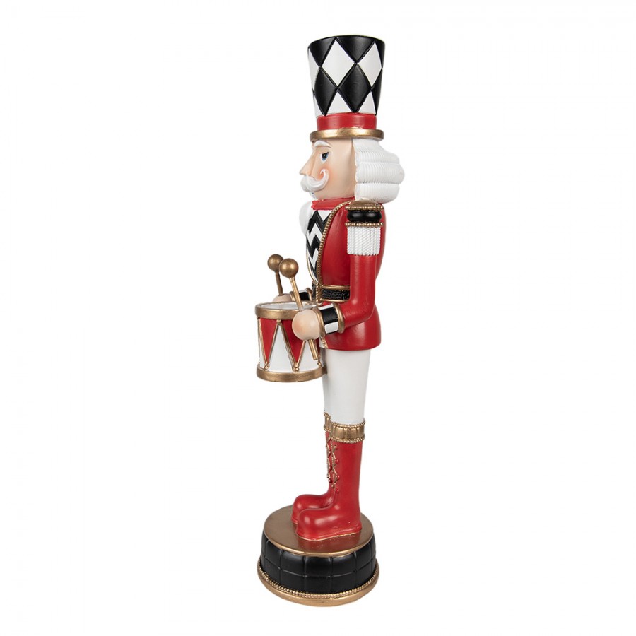 Clayre & Eef Kerstdecoratie Beeld Notenkraker 33 cm Rood Polyresin Kerstfiguren - Image 2