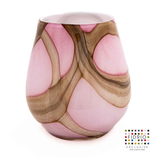 Design Vaas Oblique - Fidrio PINK FLAME