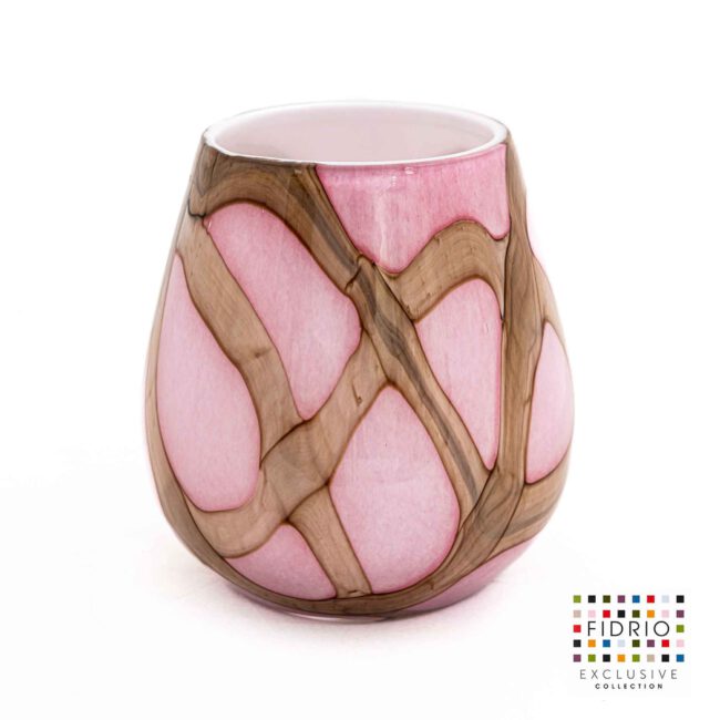 Design Vaas Oblique - Fidrio PINK FLAME