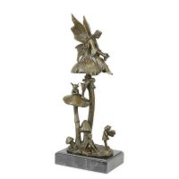 Bronzen beeld - sculptuur - feeën - mythisch wezen - 46,3 cm hoog