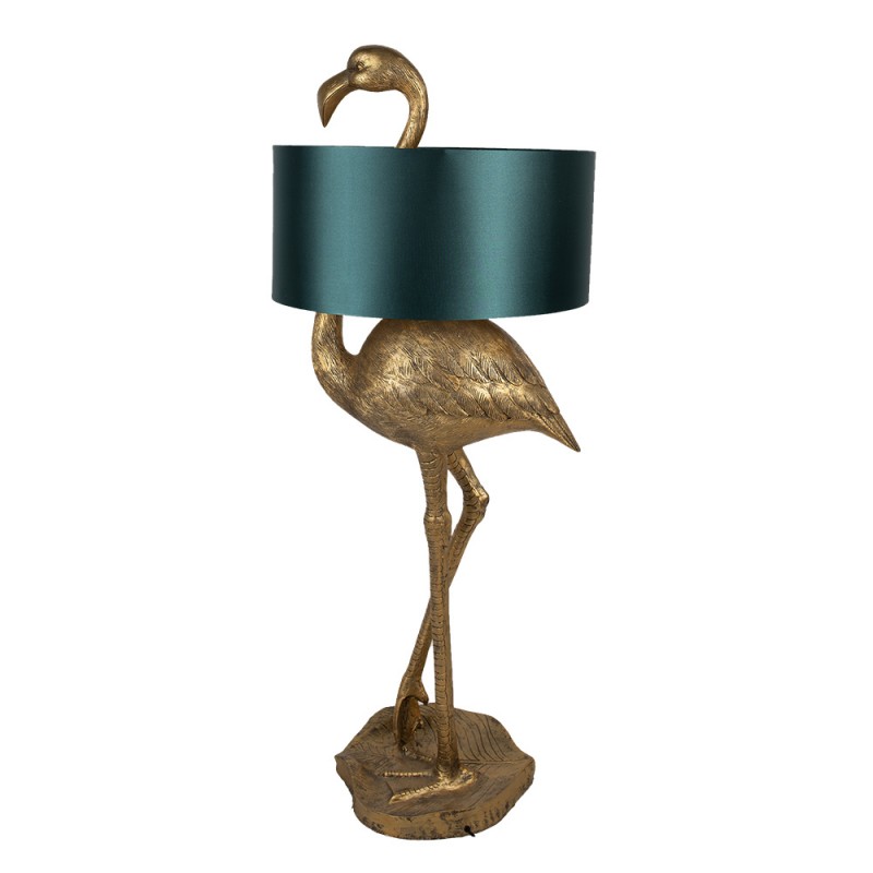 Vloerlamp Flamingo 55x40x142 cm Goudkleurig Groen Polyresin Staande Lamp