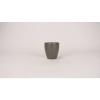 Kitchen trend - Villa - cappuccino beker - donkergrijs - set van 6 - 8.5 cm rond