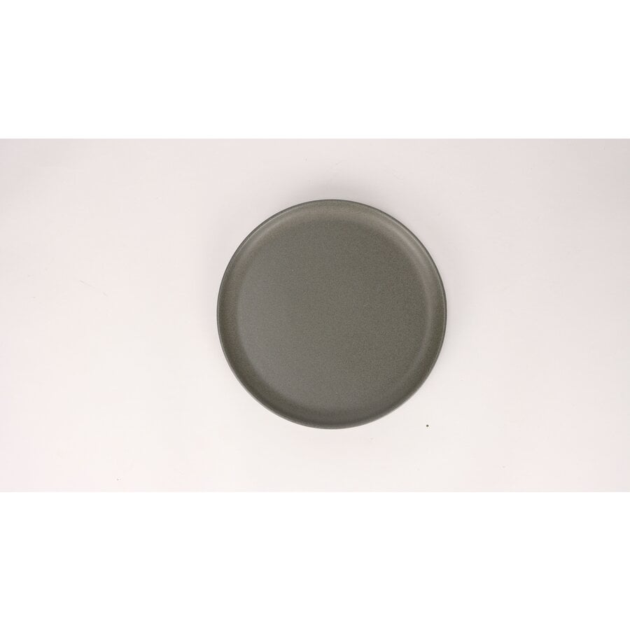 Kitchen trend - Villa - dinerbord - donkergrijs - set van 6 - 27 cm rond