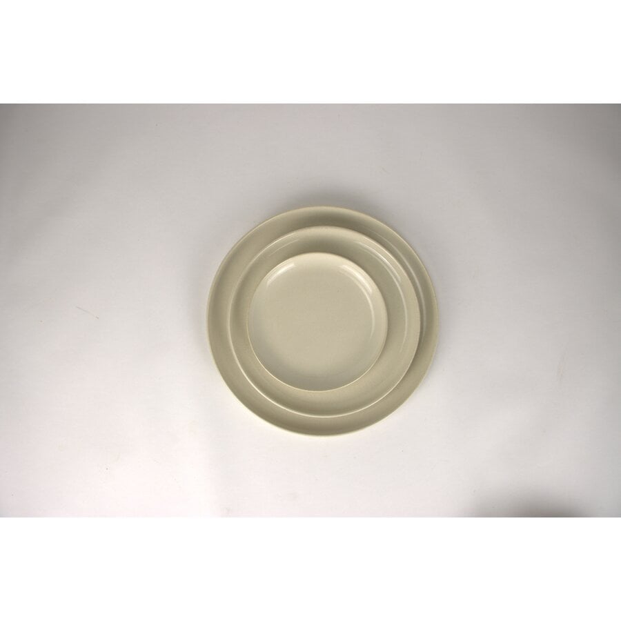 Kitchen trend - Villa - gebaksbord - beige - set van 6 - 16 cm rond