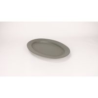 Kitchen trend - Villa - ovale schaal - donkergrijs - stoneware - 28 cm rond