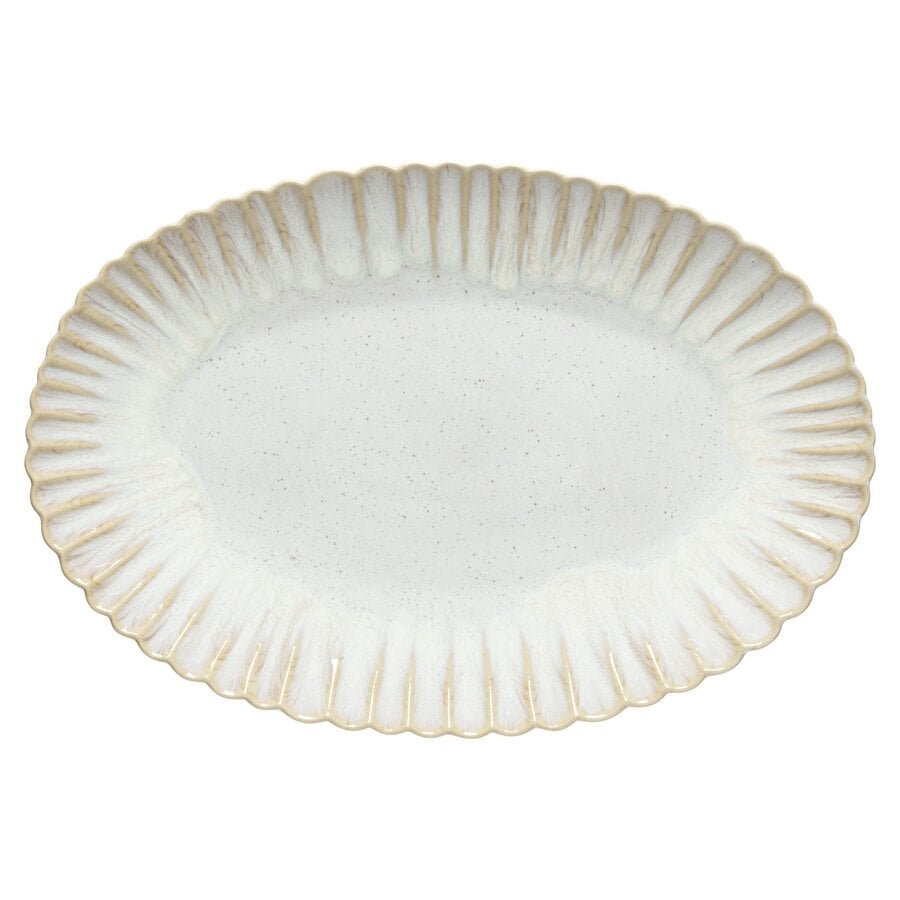 Casafina Costa Nova - Mallorca - ovale schaal - sand beige - servies - set van 6 - 27.5 cm rond