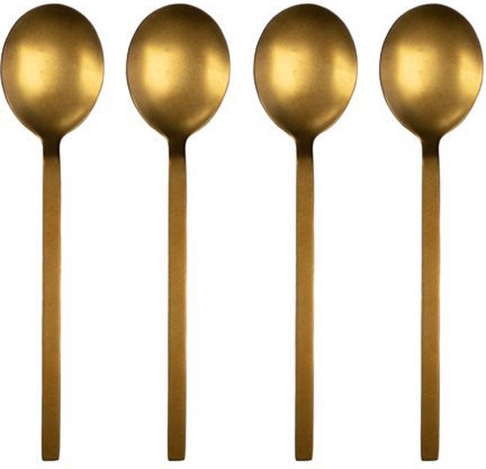 Leeff - Lepeltjes 'Charlot' (Set van 4, Roze Goud)