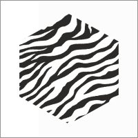 500 etiketten - hexagon wit/zwart zebra - envelop sticker - sluitzegel sticker