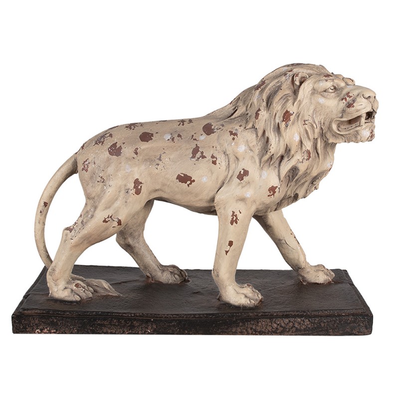 Decoratie Beeld Leeuw 55x23x40 cm Beige Bruin Keramisch materiaal