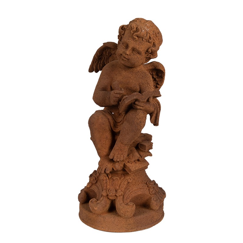 Decoratie Beeld Engel 36 cm Bruin Polyresin Religious sculpture