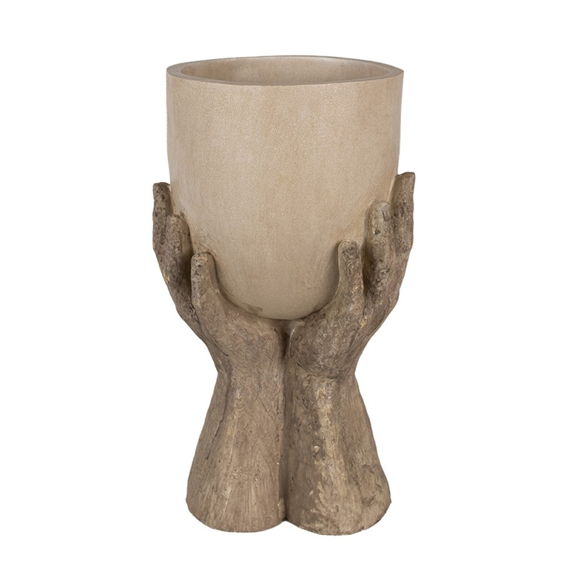 Bloempot Handen 37 cm Beige Polyresin Plantenpot