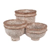 Bloempot 27x29x17 cm Beige Polyresin Plantenpot